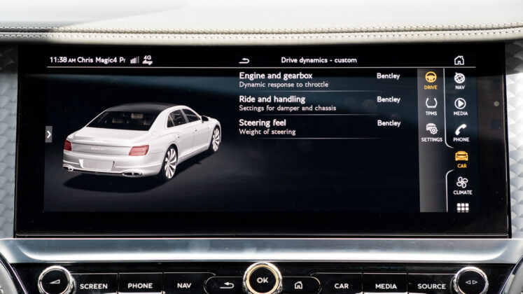 Bentley Flying Spur Hybrid driving settings