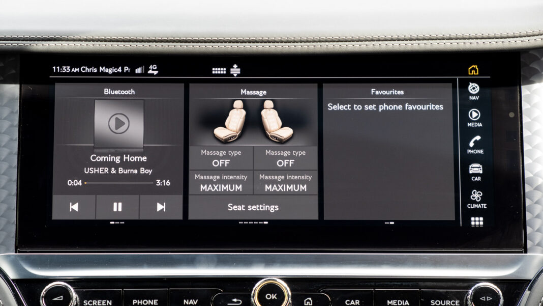 Bentley Flying Spur Hybrid infotainment system
