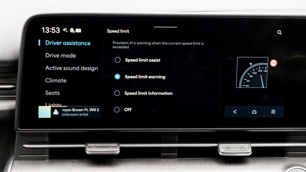 Hyundai Kona speed limit