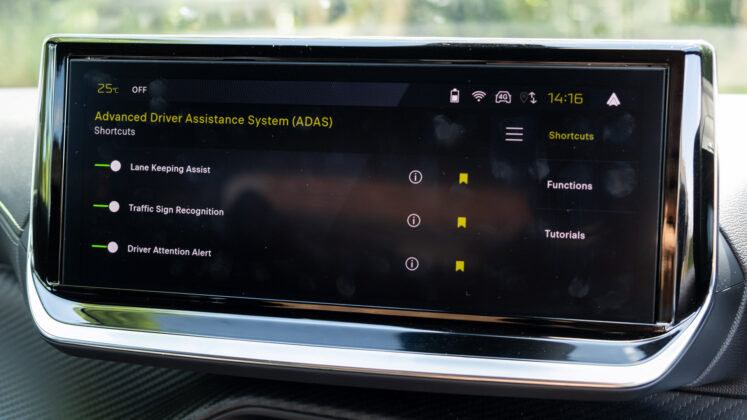 New Peugeot E-2008 ADAS shortcut