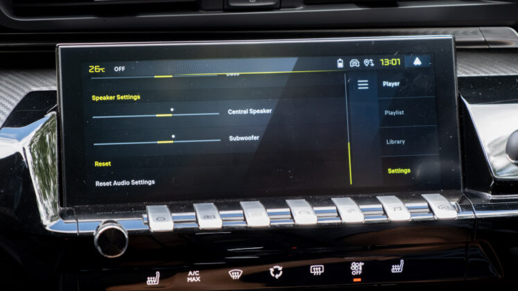 Peugeot 508 audio settings