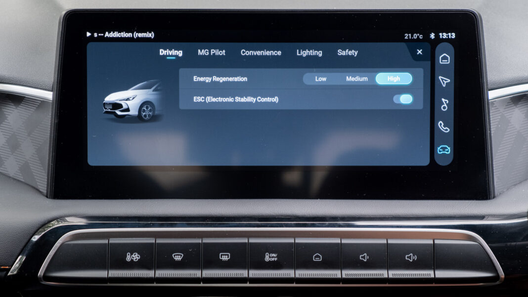 MG3 Hybrid+ regen settings