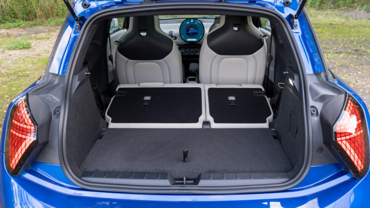 Mini Cooper Electric rear seats down