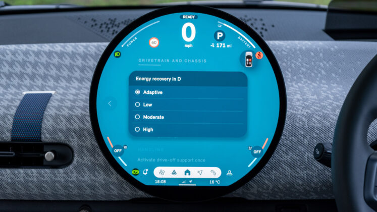 Mini Cooper Electric regen settings