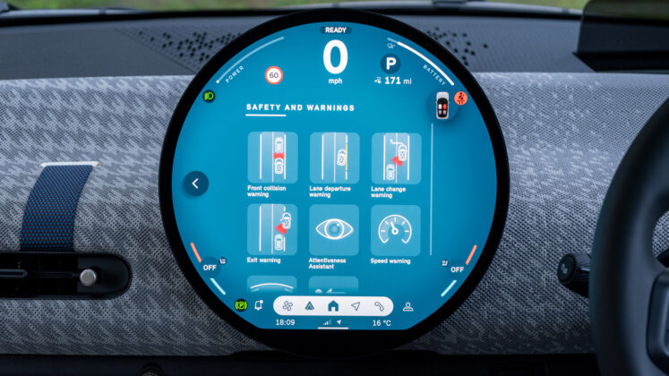 Mini Cooper Electric safety systems